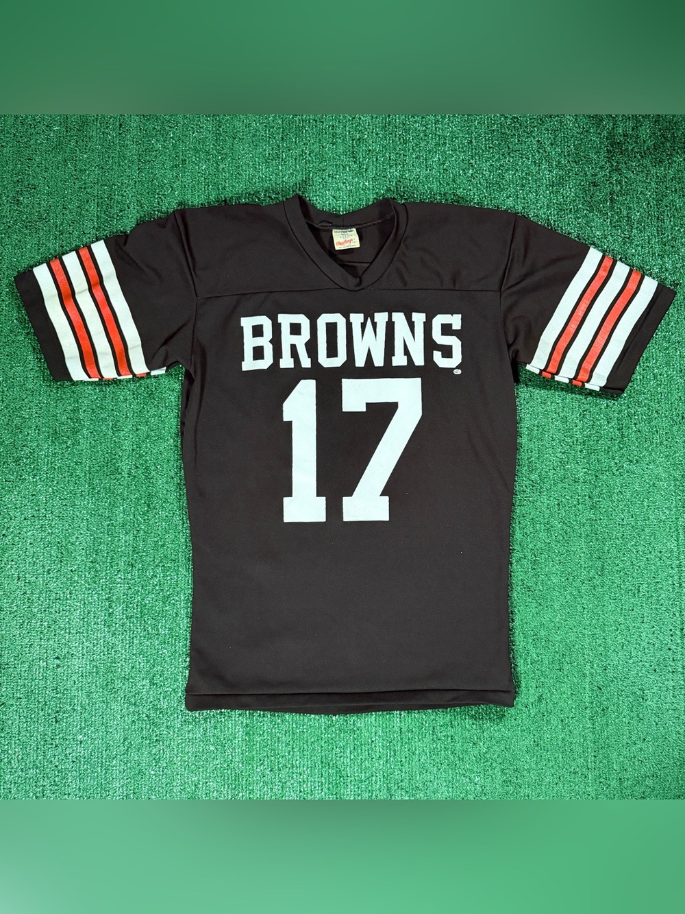 Vintage 80s Rawlings Cleveland Browns NFL Football Jersey Size Medium